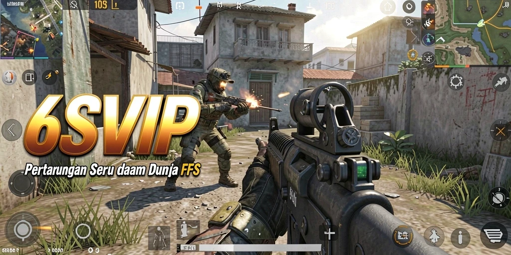 Tangkapan layar utama 6SVIP menampilkan aksi seru gameplay FPS.
