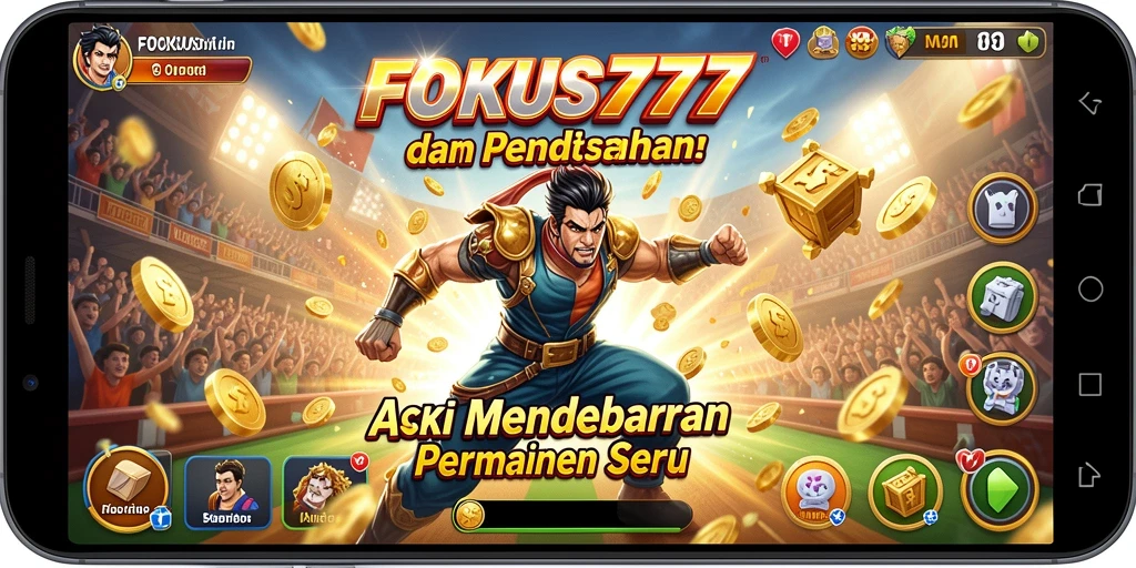 Tangkapan layar utama FOKUS777 menampilkan aksi mendebarkan dalam gameplay.