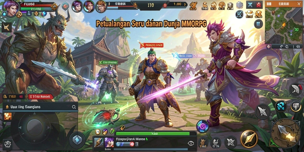 Tampilan gameplay seru dari FUJI66 dalam dunia MMORPG yang luas.