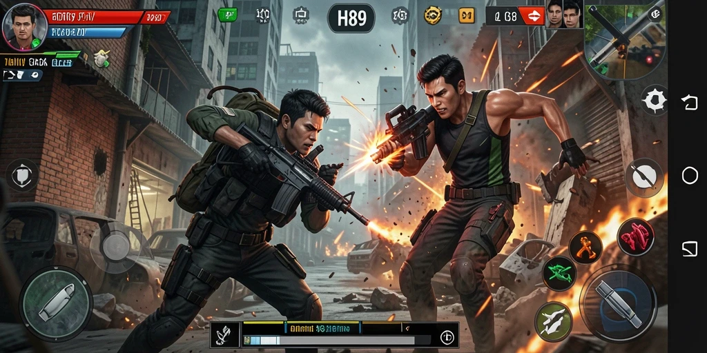 Tampilan gameplay H89 yang mendebarkan dan penuh aksi.