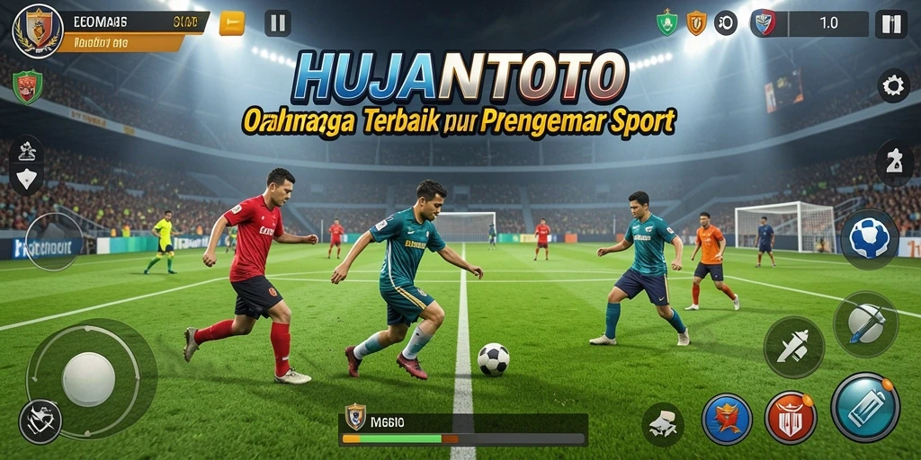 Screenshot gameplay HUJANTOTO yang menampilkan aksi olahraga intens.