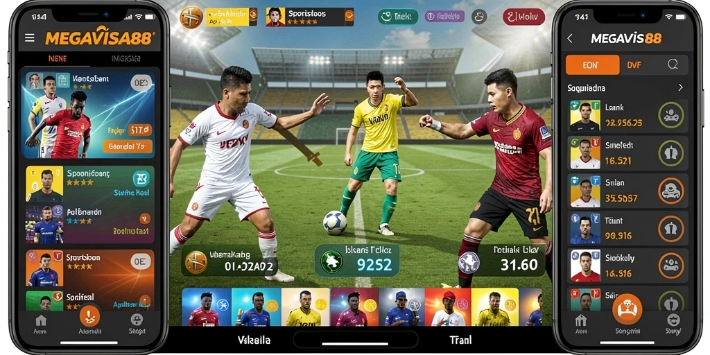 Tampilan gameplay nyata dari aplikasi Sportsbook MEGAVISA88.