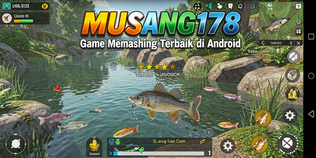 Screenshot tampilan gameplay seru MUSANG178 dengan aksi memancing yang menegangkan.