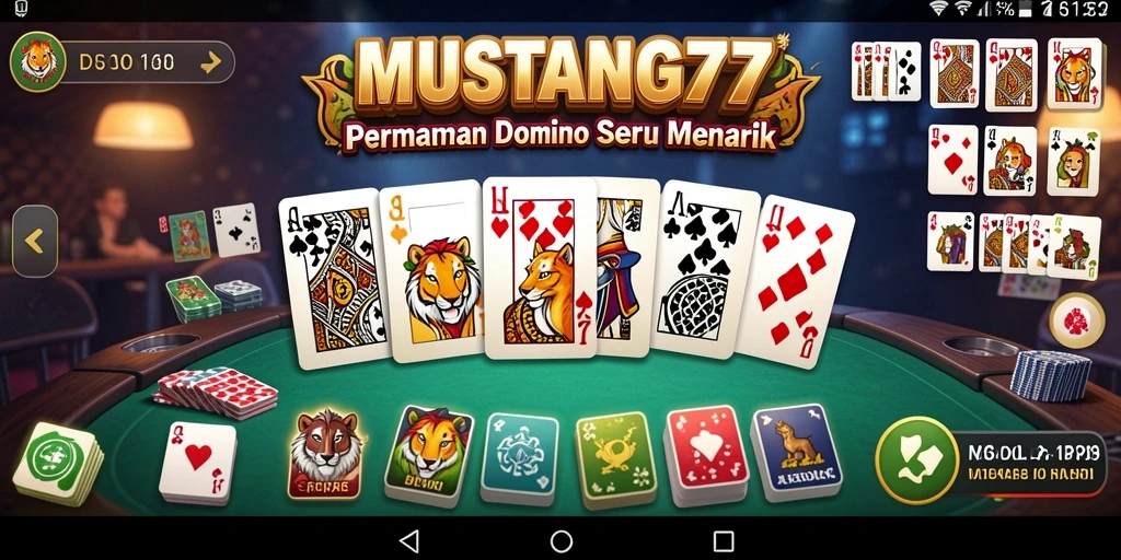 Screenshot gameplay MUSTANG77 yang menampilkan aksi domino seru.