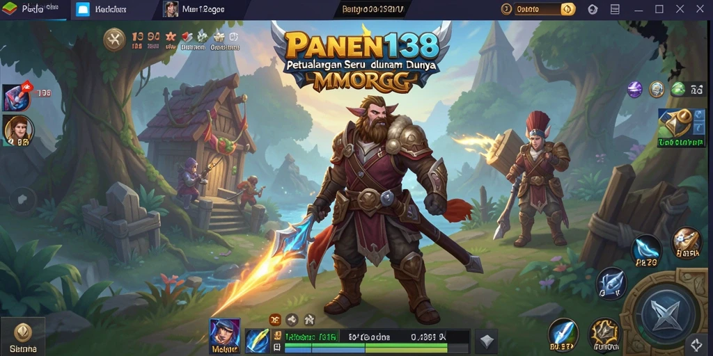 Screenshot menunjukkan aksi seru dalam gameplay MMORPG PANEN138.