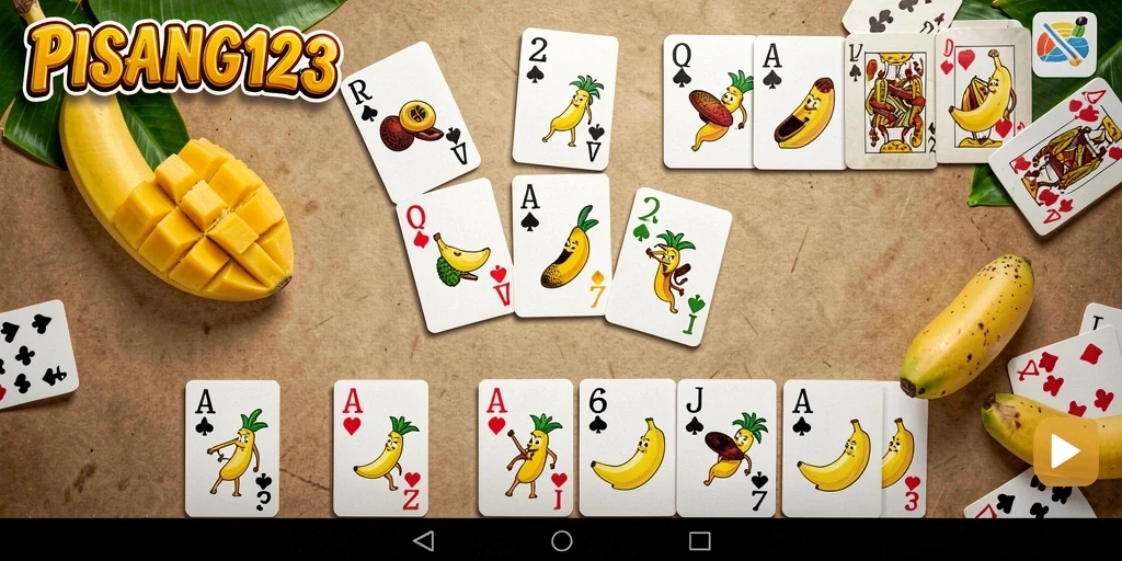 Tampilan screenshot utama PISANG123 yang menunjukkan gameplay Domino yang mendebarkan.