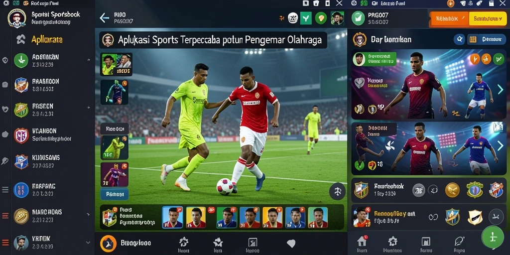 Tampilan aplikasi PRG007 dengan fitur taruhan olahraga yang menarik.