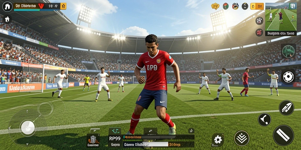 Gameplay seru RP99 dengan aksi olahraga yang mendebarkan.