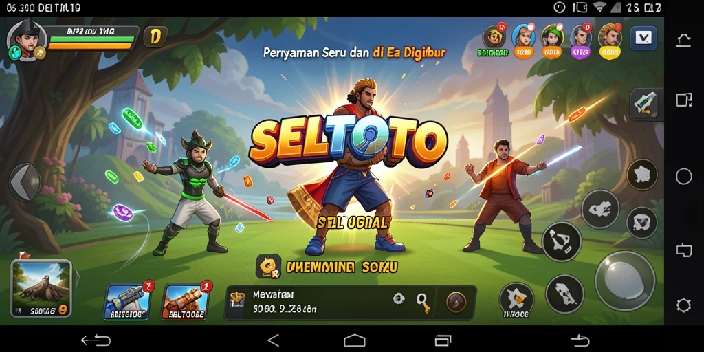 Screenshot gameplay SELTOTO yang penuh warna dan seru.