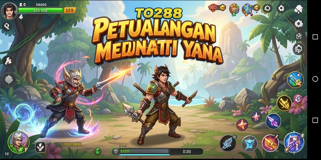 Screenshot utama TO288 menampilkan aksi seru dalam permainan petualangan.