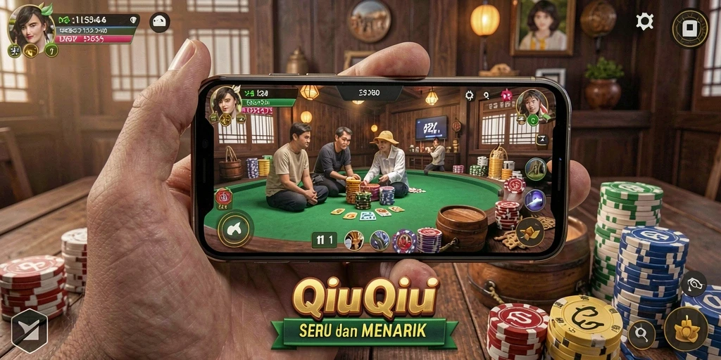 Tampilan gameplay QiuQiu yang menarik dan kompetitif.
