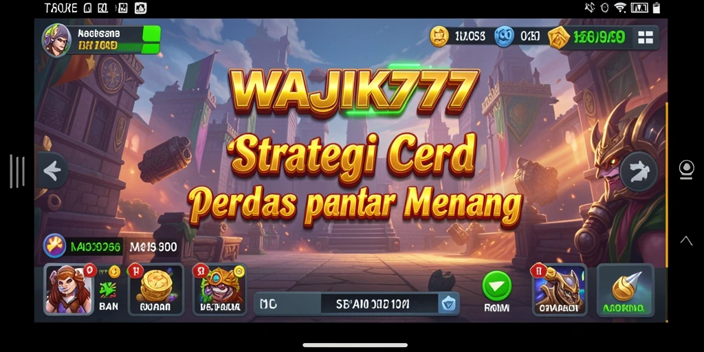 Screenshot gameplay WAJIK777 yang menunjukkan strategi bertarung.